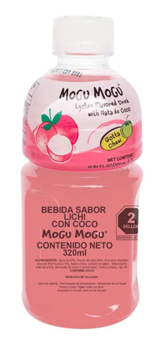 Bebida Mogu Mogu Sabor Lychee Con Nata De Coco 320ml