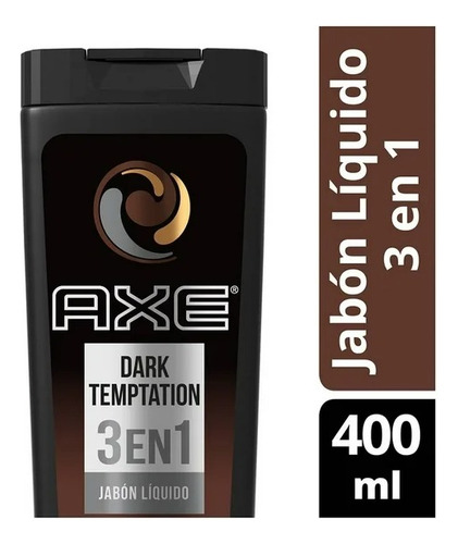 Jabón Líquido Axe 3 En 1 Dark Temptation 400 Ml