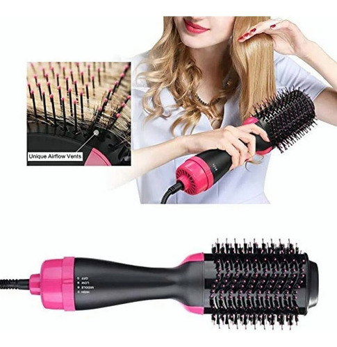 .. Plancha Y Rizador De Pelo S Brush De Aire Caliente