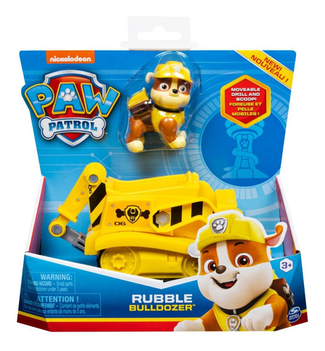 Paw Patrol - Rubble - Vehiculo - Excavadora - Original