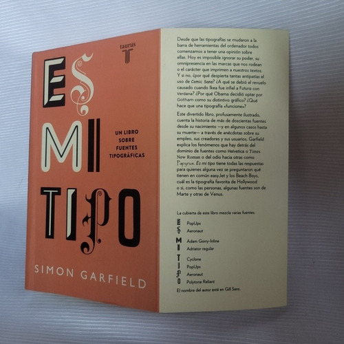 Imagen 4 de 10 de Es Mi Tipo Fuentes Tipograficas Simon Garfield Taurus