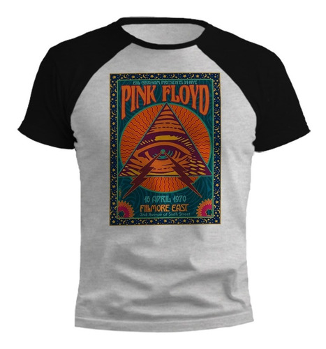Remera Pink Floyd Dark Side Of The Moon Gris Ranglan