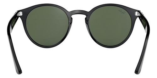 Óculos de sol grandes Ray-ban Round Rb2180 Talle, moldura preta polida e lente verde