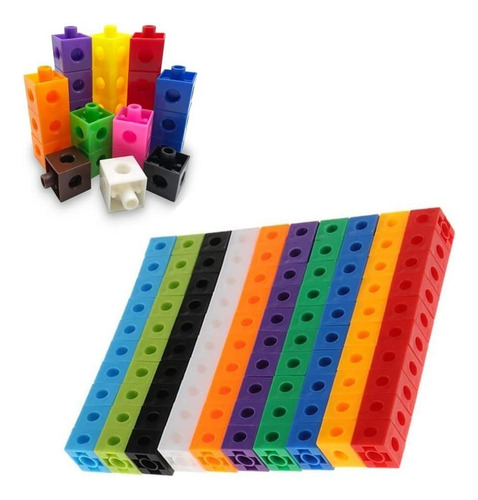 100 Cubos De Encaje Unifix - Matemáticas - Método Singapur