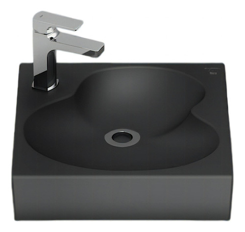 Bacha de baño sobre mesada Roca Ruy Ohtake 410 negro mate 410mm x 410mm x 105mm