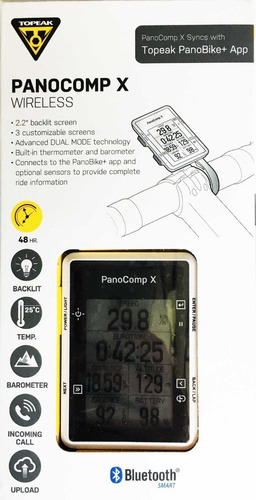 Ciclocomputador Topeak Panocomp X Cadencia - Pulsometro- Vel