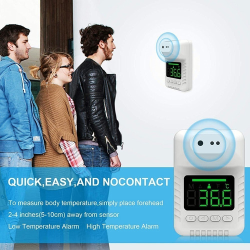 Termometro Infrarrojo Digital De Pared Sin Contacto Alarma