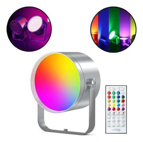 Refletor Holofote Luz Led Rgb Foto Profissional Luxceo Mood2 Estrutura Prateado 110v/220v (bivolt)