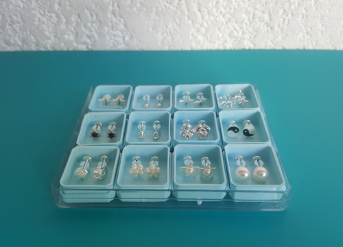 Promoción Combo X12 Aros Abridores Variados Perlas Plata 925