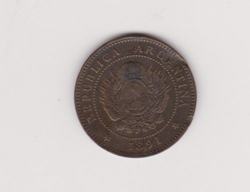 Moneda Argentina 1 Centavo Año 1891 Excelente Detalle