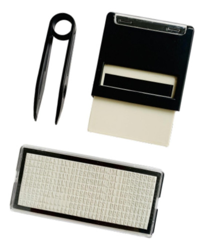 Slot Flip Back Ending Stamp Kit De Sello 14 Mmx38mm Negro