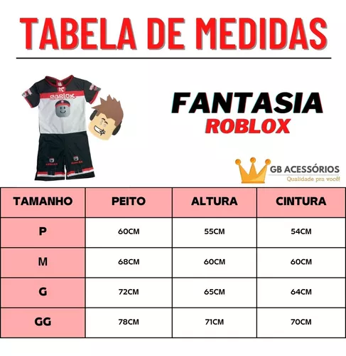 Fantasia Infantil Roblox Menino Masculina com Máscara Kids