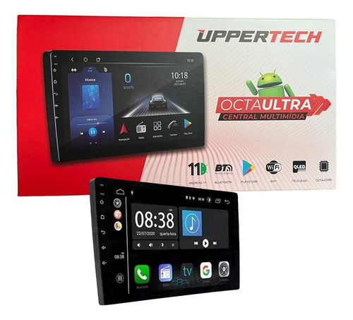 Multimidia Android 9pol 6gb 128gb Carplay Auto Sem Fio Zlink