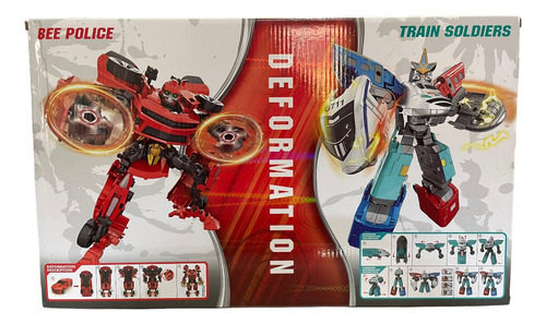 Juguete Robots War Transformables Tren Bala Y Patrulla Niños
