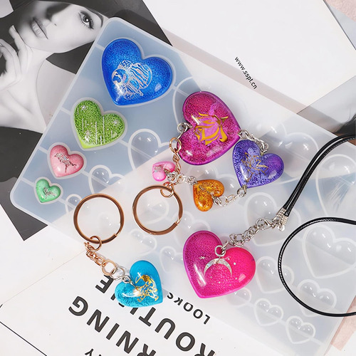Szecl 2 Moldes De Silicona Con Forma De Corazón De 25 Cavida