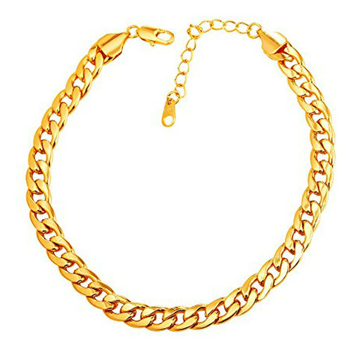 Pulsera Tobillera Acero Inoxidable 18k Aires Mujer