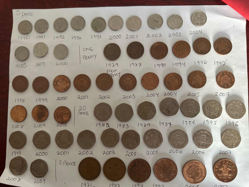 Colección Libras Esterlinas Conmemorativas R Isabel (Usado)