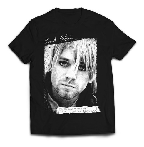 Camiseta Kurt Cobain Nirvana Letter Rock Activity