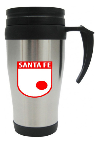 Vaso Viajero Metalico Independiente Santa Fe Mugs 