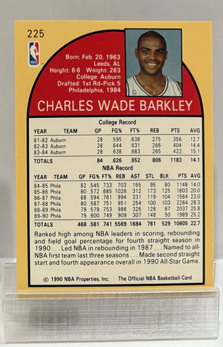 Charles Barkley Nba Hoops 90 91 (225) (Usado)