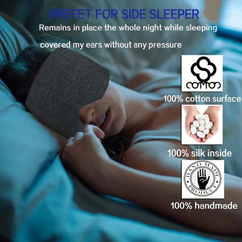 Máscara De Ojos Travel Eyepatch, Algodón Y Seda Para Dormir