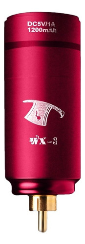 Batería Inalámbrica Para Máquina De Tatuar Wx-3 Redonda Color Rojo RCA