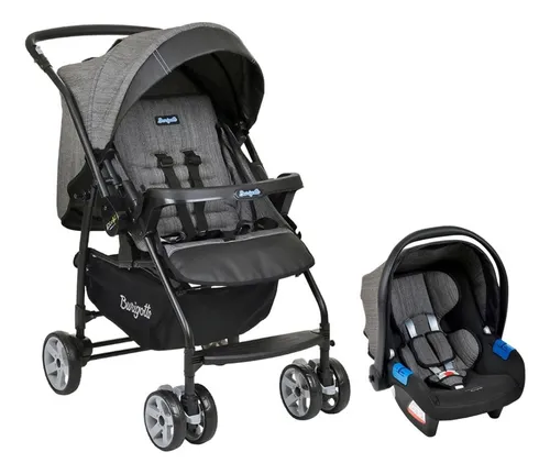 comprar Burigotto Carrinho de Bebê com Bebê Conforto Rio K, Mesclado Preto