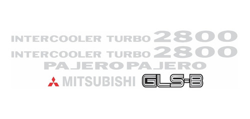 Kit Adesivos Resinado Pajero Intercooler Turbo 2800 Gls-b 