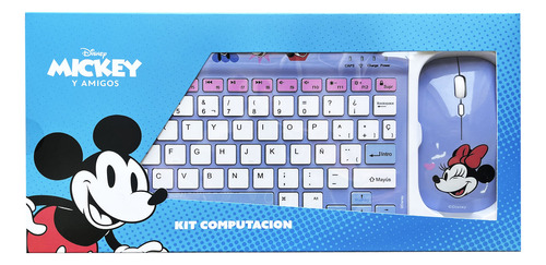 Combo Teclado, Mouse Inalambrico Recargable Bluetooth Disney