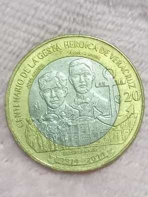 Moneda 20 Pesos Centenario De La Gesta Heroica De Veracruz