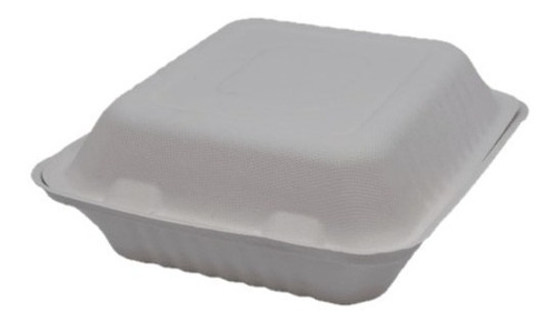 Envase Comida Compostable Grande 23x23x8 Cms / 25 Unid.