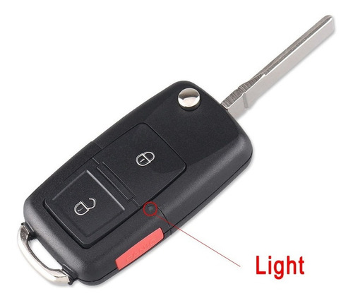 Imagen 7 de 9 de Carcasa Llave Vw 2+1 Bot Desmontable Bora Passat Golf Polo