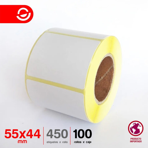 Imagen 1 de 6 de Etiquetas Térmicas Top Balanzas 55mm X 44mm Pack X100 Rollos
