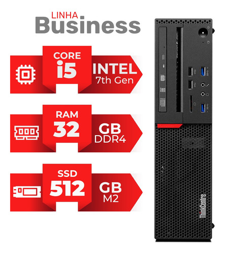 Desktop Cpu Thinkcentre I5 32 Gb Ddr4 512 M2 Business (Recondicionado)
