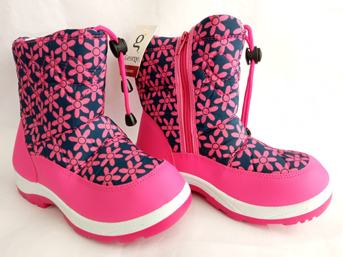 Botas Afelpadas De Flores Para Niña Reducidas Con Cierre