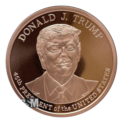 5 Oz De Cobre .999 Fino Donald J. Trump. Presidente #45 Usa