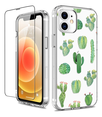 Funda Gika Iphone13 Mini Screen Protector Hard Green-cactus