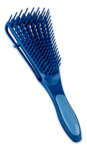 Cepillo Desenredante Anti Frizz Caracol Rulos Dompel Color Azul