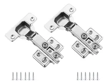 Comprar Pack 2 Bisagras Recta 35mm Para Muebles Puertas Armario De Madera Set Con 12 Tornillos