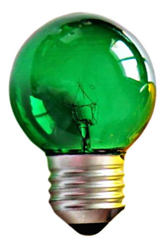 Kit 05 Lampadas Bolinha 7w X 127v - E 27 Bulbo Verde
