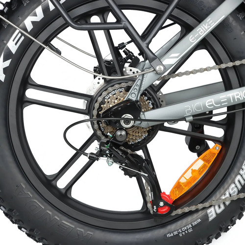 Bicicleta Elétrica Dobrável 1000w 48v 50km Com Cesta Hammer