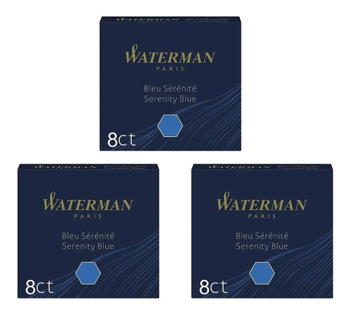 Cartuchos  Waterman Pack 3 Cajas.