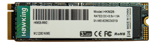 Nvme Ssd Pcie 3.0 512gb Hawking Leitura 2500mbs Escrita 1800mbs