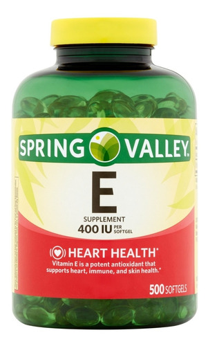 Vitamina E 500 Softgels Spring Valley Tienda