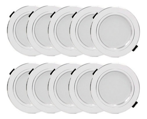 10pcs Lámpara Led Del Panel 9w Foco Empotrable Maceta Luz Bl