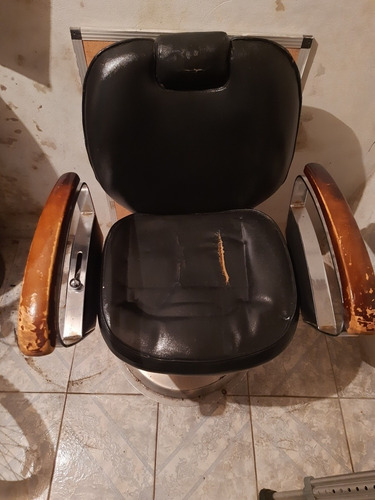 Imagen 1 de 7 de Silla De Barbería Peluquería Con Espaldar Reclinable