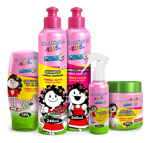 Kit Bio Extratus Infantil Kids Cabelo Cacheado Completo