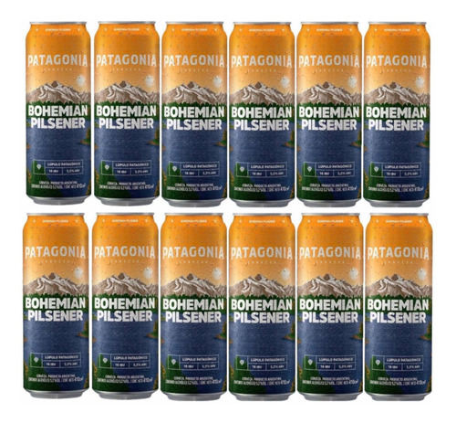 Cerveza Patagonia Bohemian Lata 410 Ml X12 - Perez Tienda -