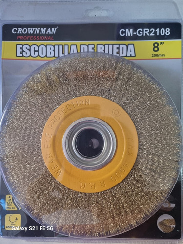 Escobilla Chascon Alambre Bronce Grata 8 Pul Esmeril Banco