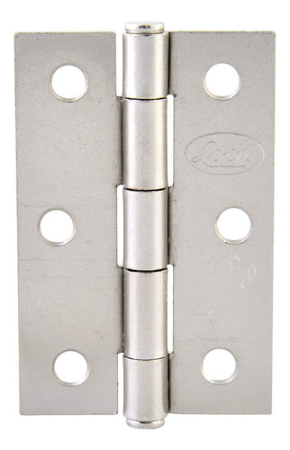 Bisagra Alargada Acero Boca Estrías Grano 24 Plateado Lock